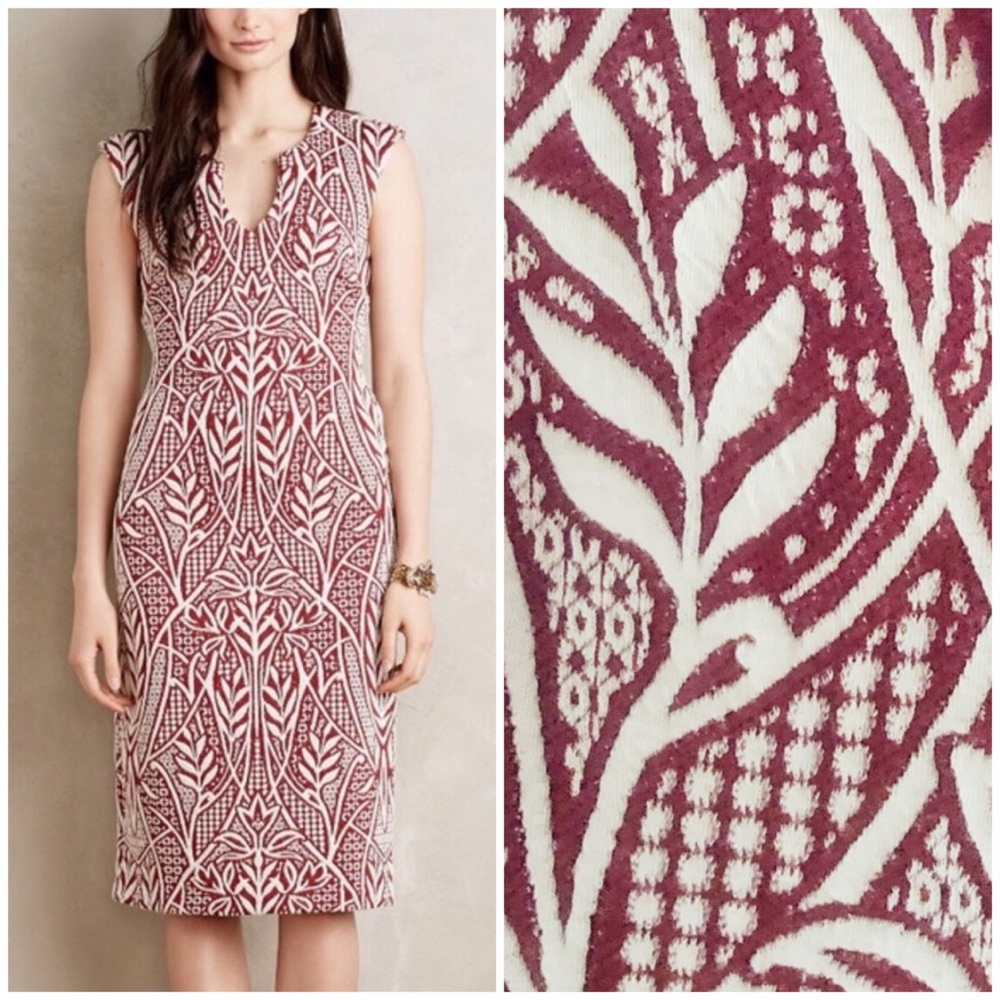 Anthro • Body Con Jacquard Dress • Sz 2/4 ✨💃🏻